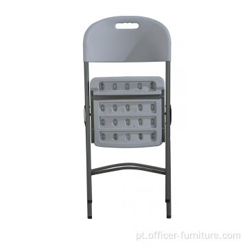 Cadeira dobrável ajustável de metal de plástico ao ar livre
